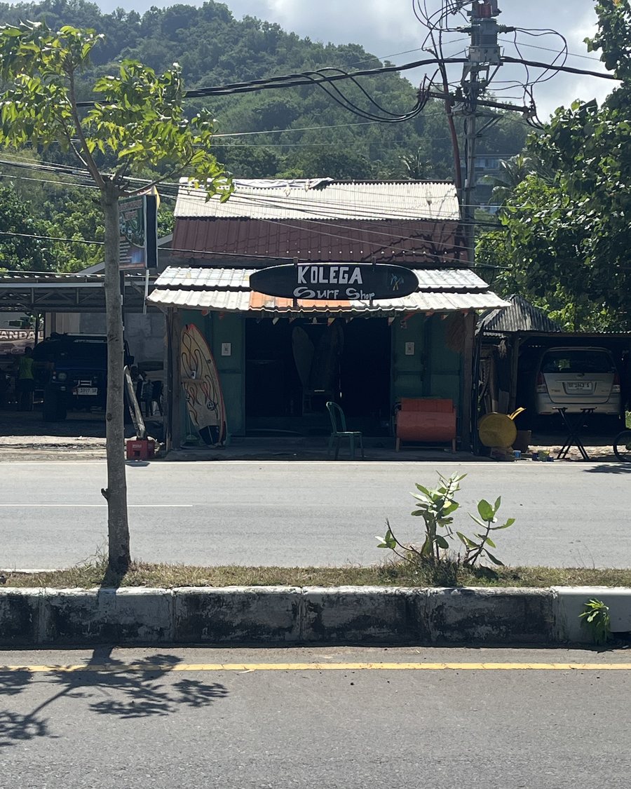 The shop seen from across the road in Kuta